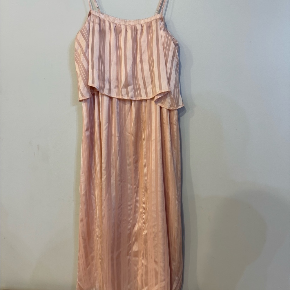 Elegant Pink Striped Women's Nightgown